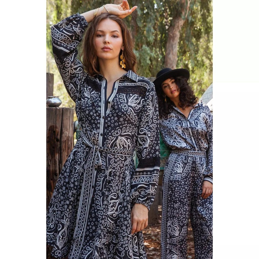 Fashion Hale Bob | Hale Bob | Floriana Linen Dress | Black