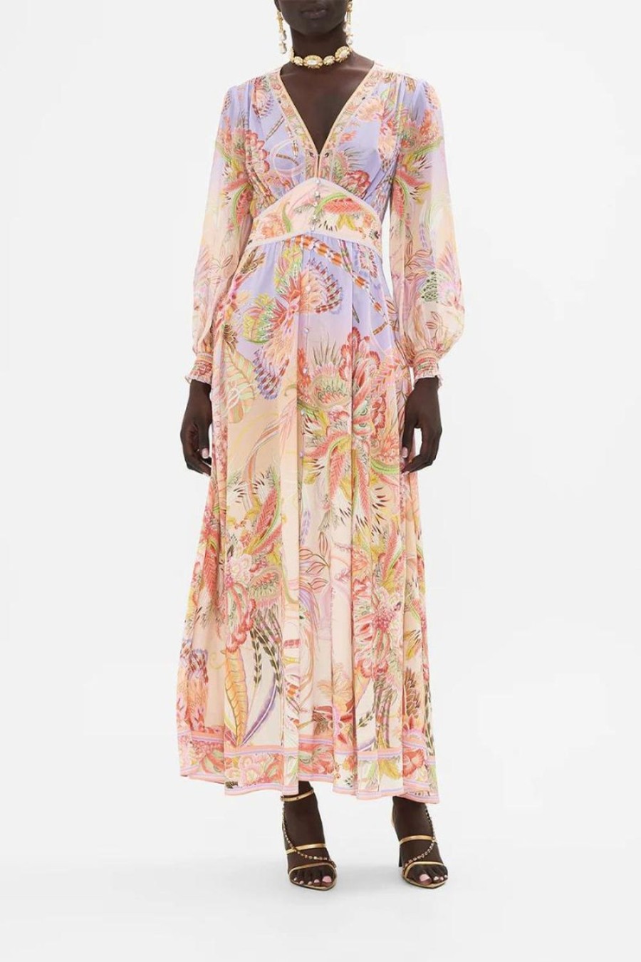 Fashion Camilla | Camilla | Cosmic Tuscan Button Dress W/Shaped Waistband