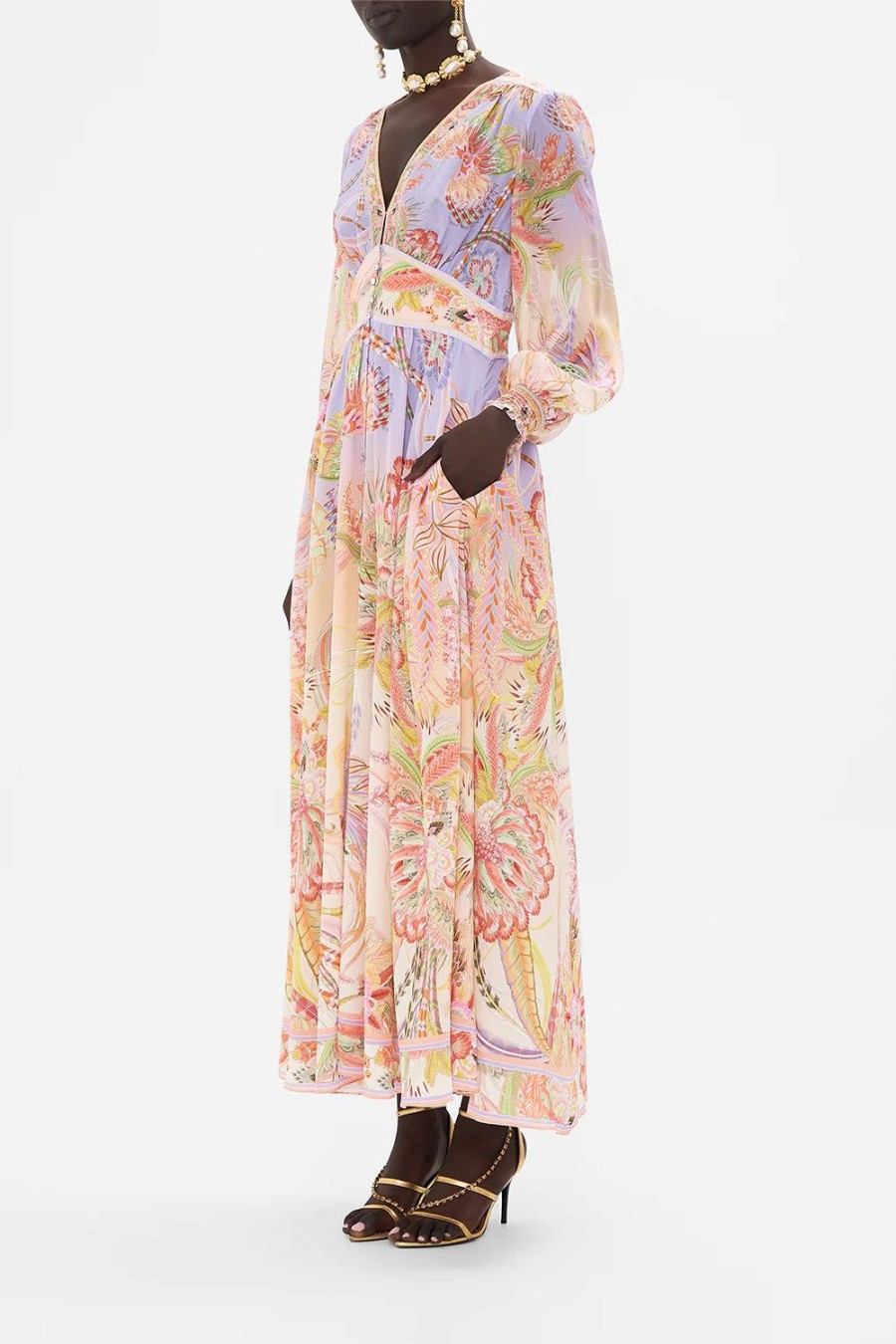 Fashion Camilla | Camilla | Cosmic Tuscan Button Dress W/Shaped Waistband
