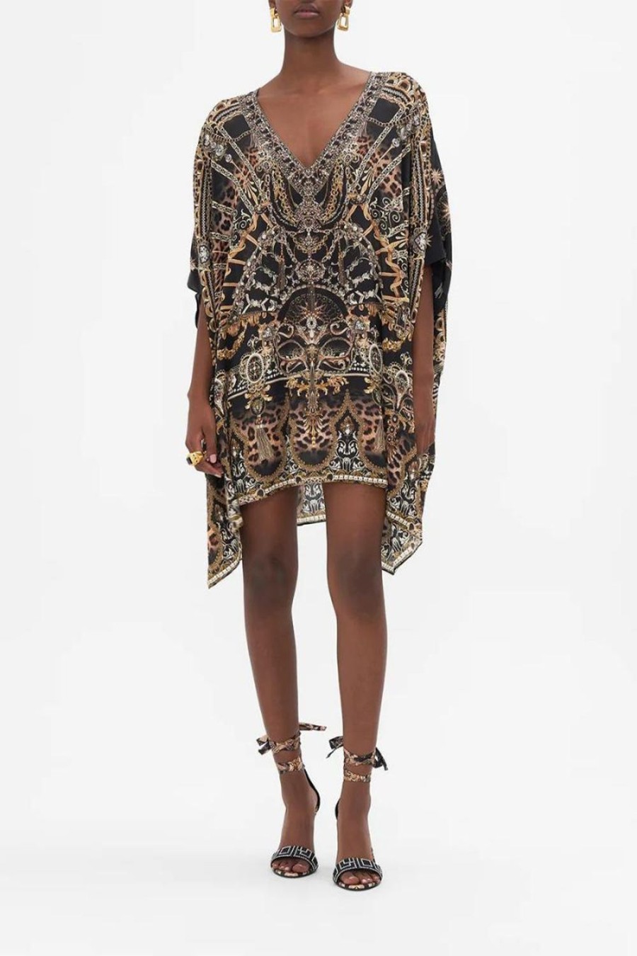 Fashion Camilla | Camilla | Masked At Moonlight Rectangular V Neck Kaftan