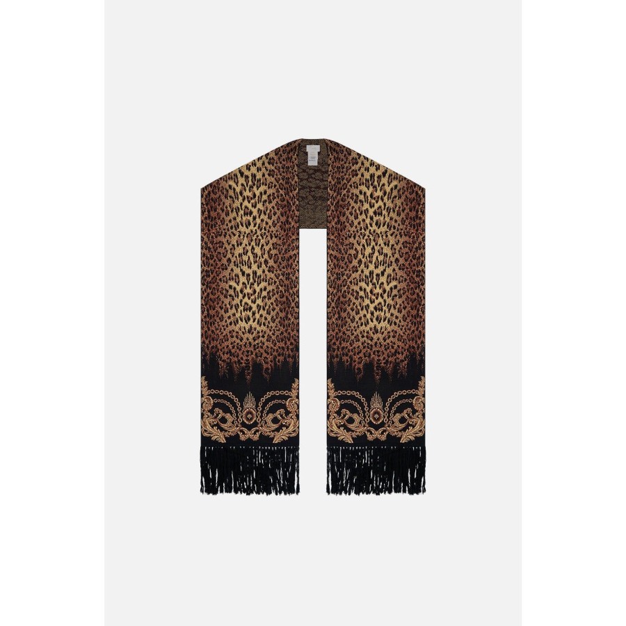 Accessories Camilla | Camilla | Jungle Dreaming Jacquard Scarf W/Fringing