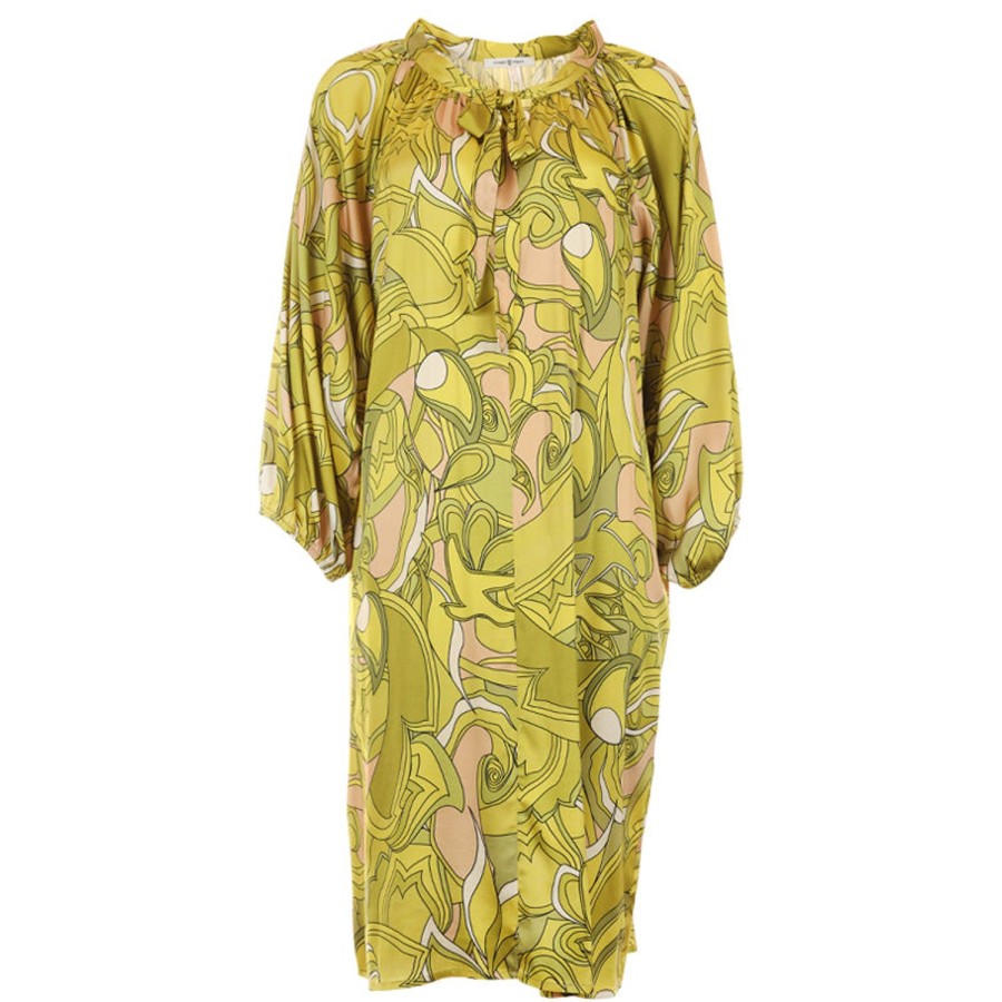 Fashion Funky Staff | Funky Staff | Laya Psychedelic Dress | Warm Olive