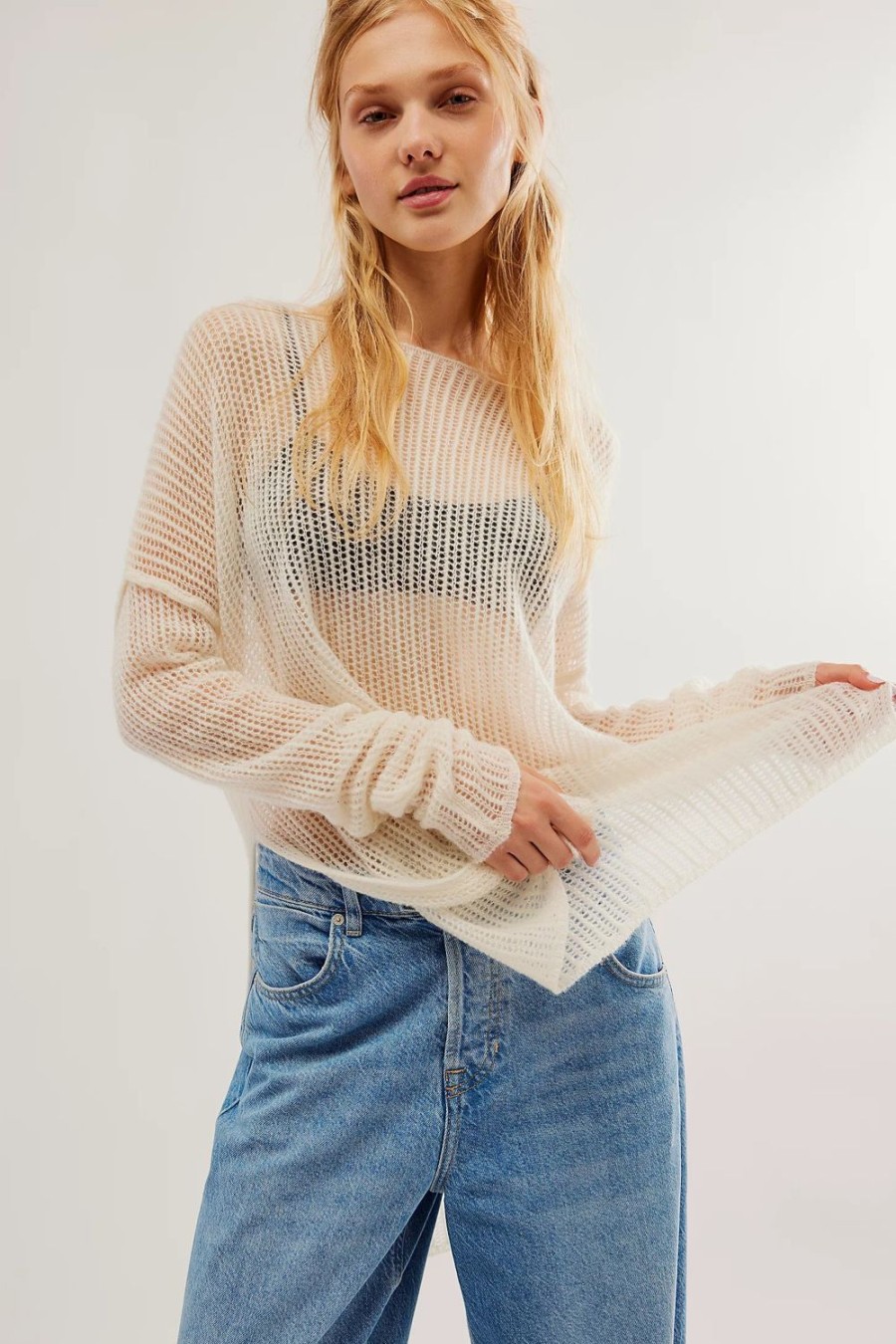 Fashion Free People | Free People | Wednesday Cashmere Pullover | Whey