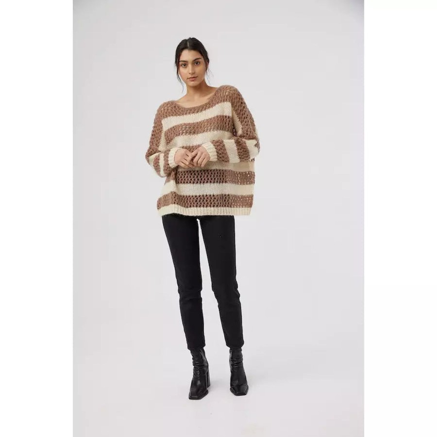 Fashion Kinney | Kinney | Marlowe Knit | Camel Stripe