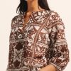 Fashion Zoe Kratzmann | Zoe Kratzmann | Entice Top | Choc Mosaic