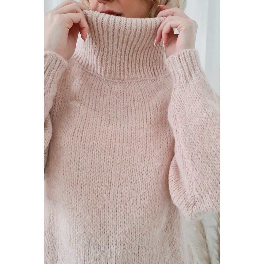 Fashion Bypias | Bypias | Comfort Polo Neck Jumper | Light Pink