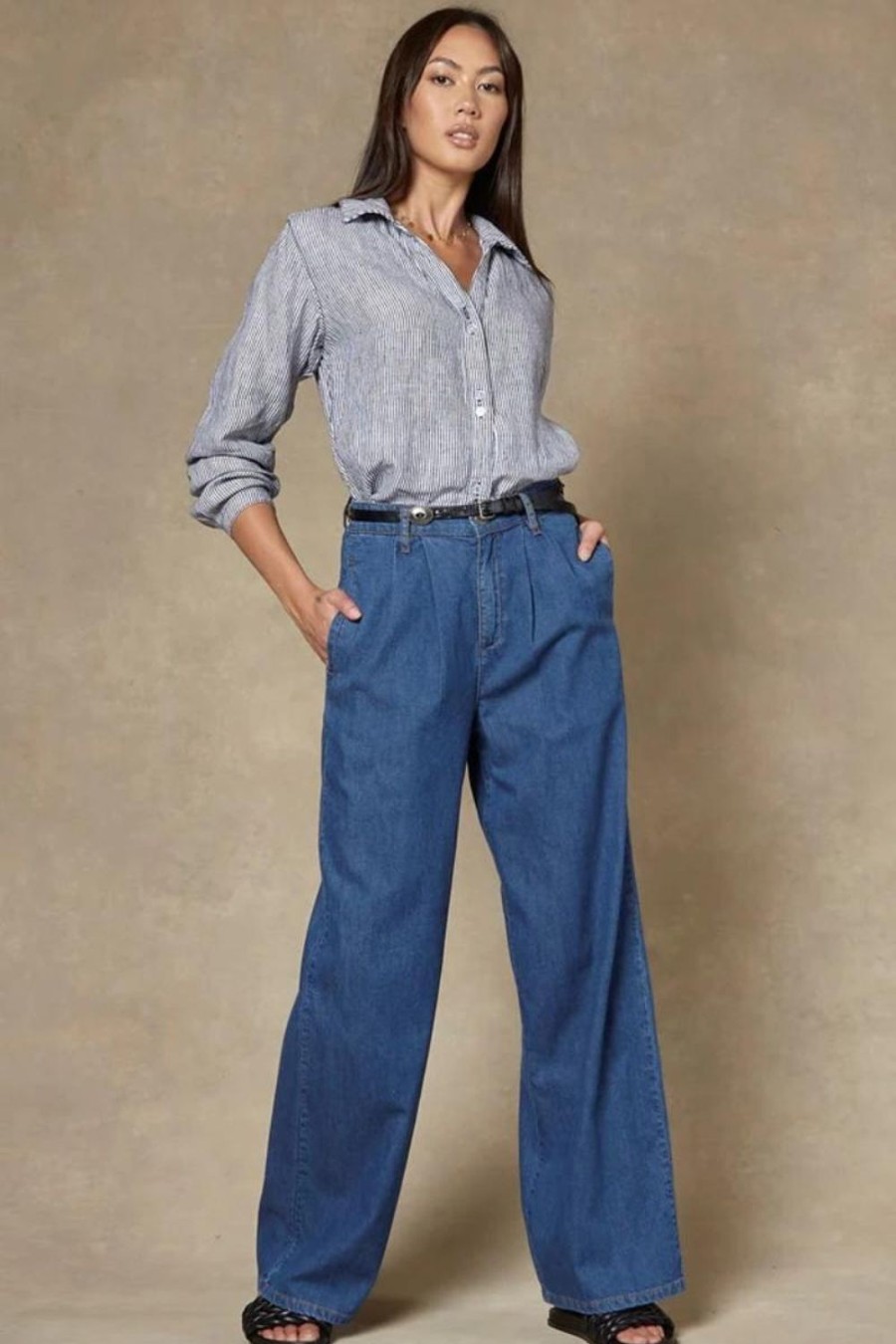 Fashion Dricoper | Dricoper | Camila Paris Blue Wide Leg Pants