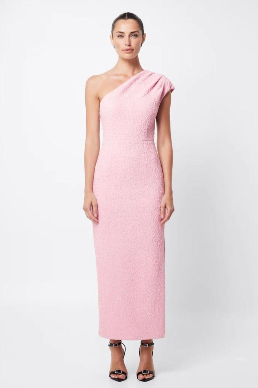 Fashion Mossman | Mossman | Mesmerise One Shoulder Midi Dress In Pink