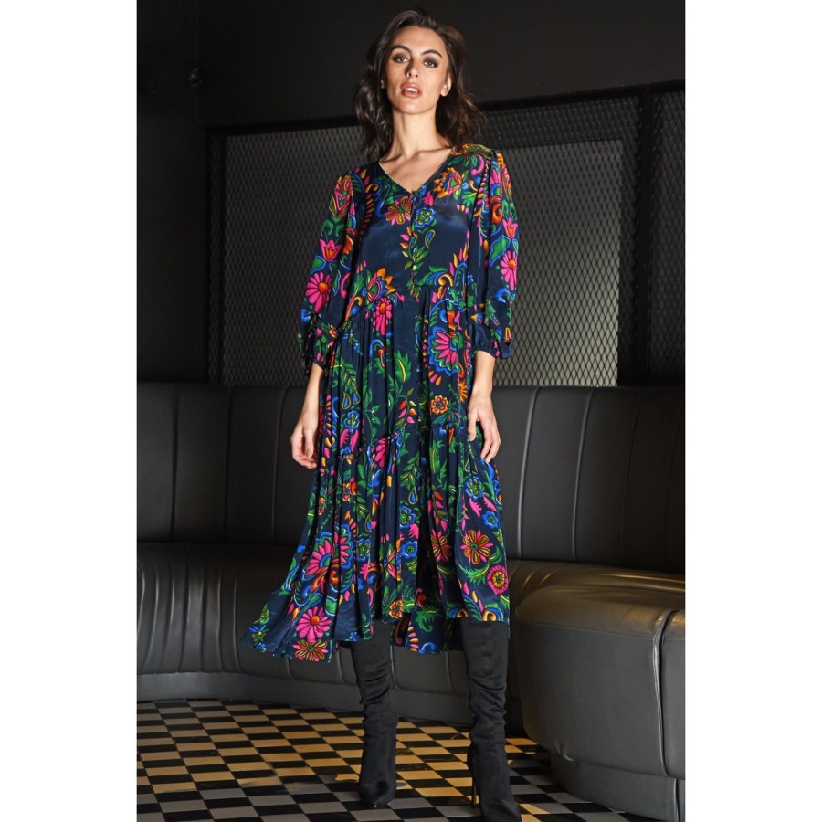 Fashion Cooper | Cooper | Tuck Right In Dress | Navy Multi