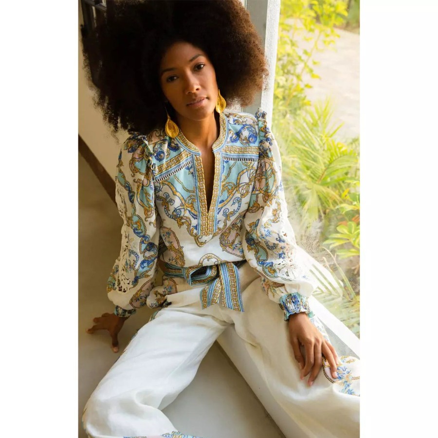 Fashion Hale Bob | Hale Bob | Ilaria Printed Blouse | Ivory