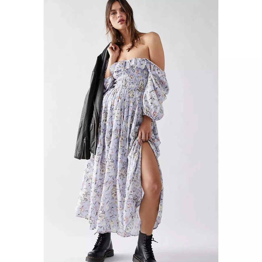 Fashion Free People | Free People | Oasis Printed Midi | Lavender Combo