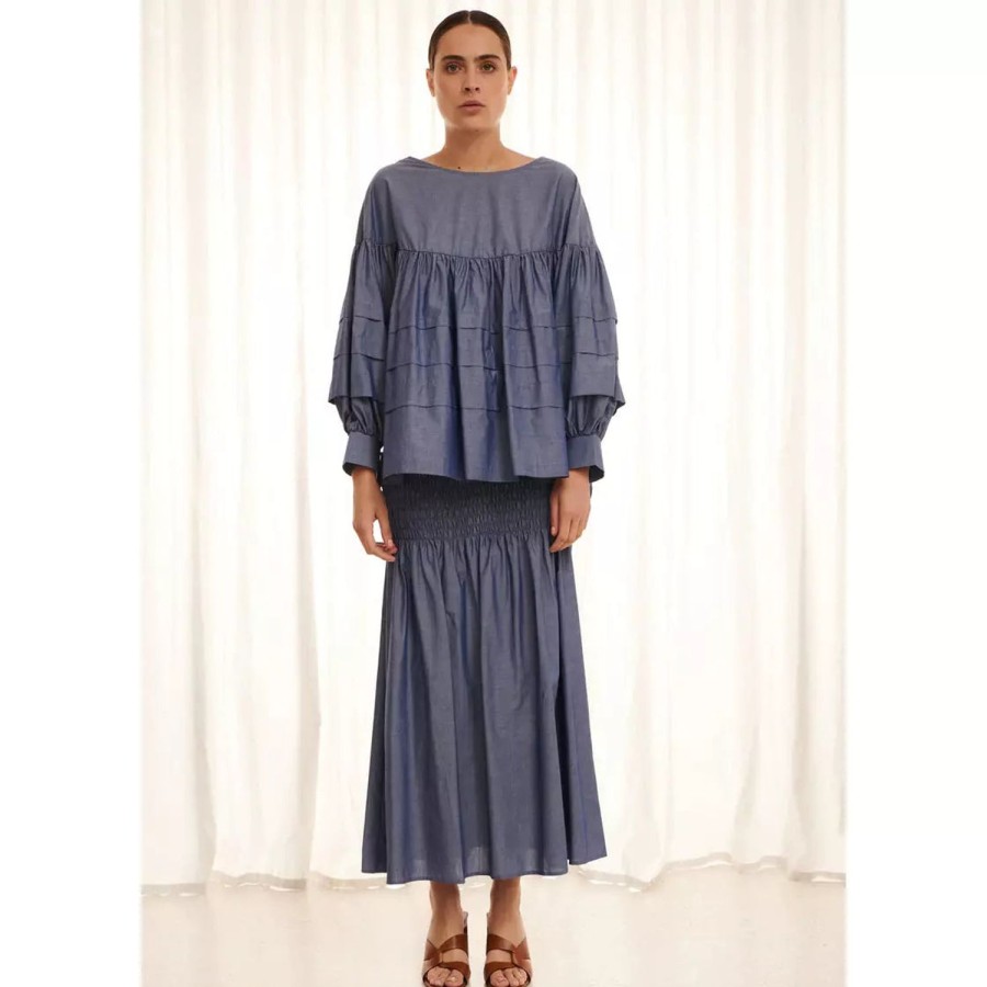 Fashion Apartment | Apartment Clothing | Faith Skirt | Chambray