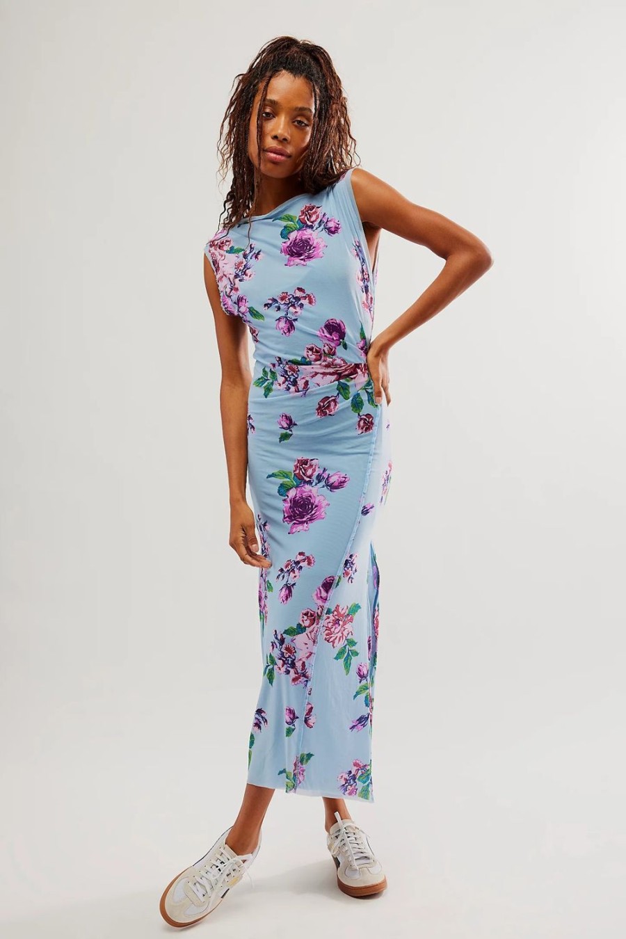 Fashion Free People | Free People | Carmel Midi Dress | Blue Combo
