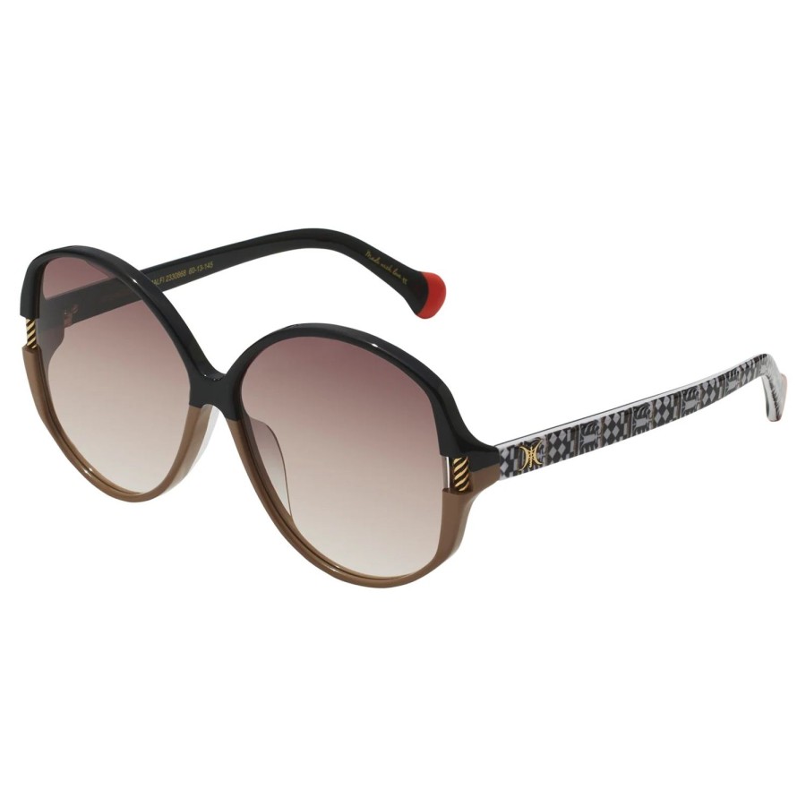 Accessories Camilla | Camilla | Afternoons In Amalfi Sunglasses | Black/Putty/Duomo Print